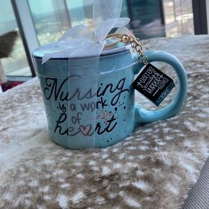 Nursing mug and key chain gift set